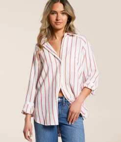 Z Supply The Perfect Line Striped Shirt Boathouse Clearance