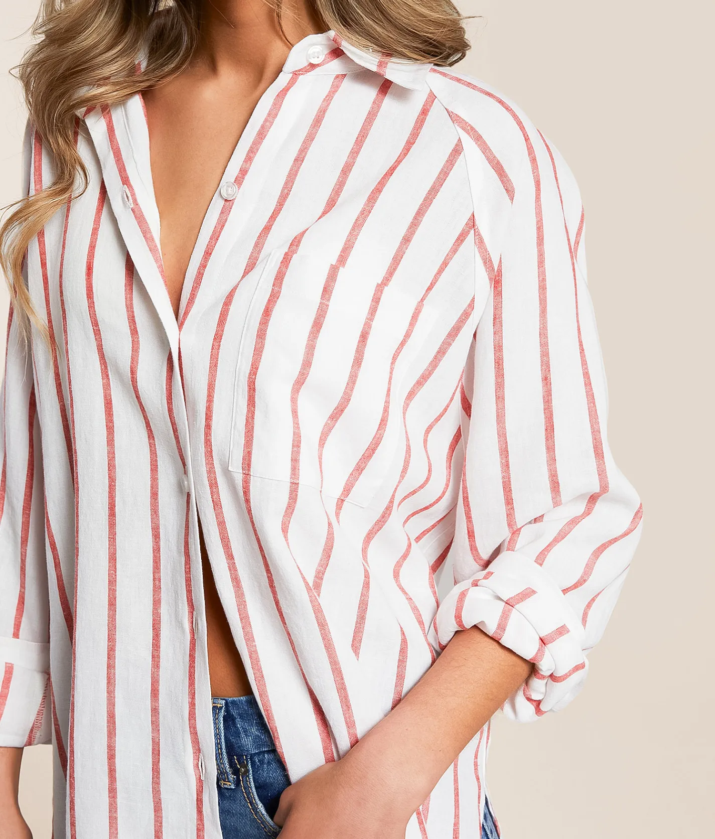 Z Supply The Perfect Line Striped Shirt Boathouse Clearance