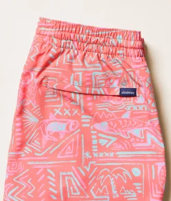 Bottoms|Swimwear | Chubbies The Pyramid Poolside Swim Trunks Coral