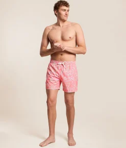 Bottoms|Swimwear | Chubbies The Pyramid Poolside Swim Trunks Coral
