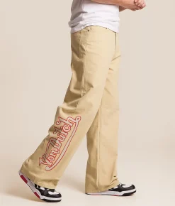 Sale Jeans|Bottoms | Von Dutch The Reapers Baggy Jean Pale Khaki