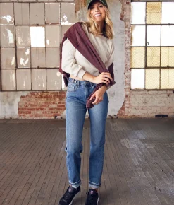 Willow & Root The Relaxed Straight Stretch Jean Genista Best