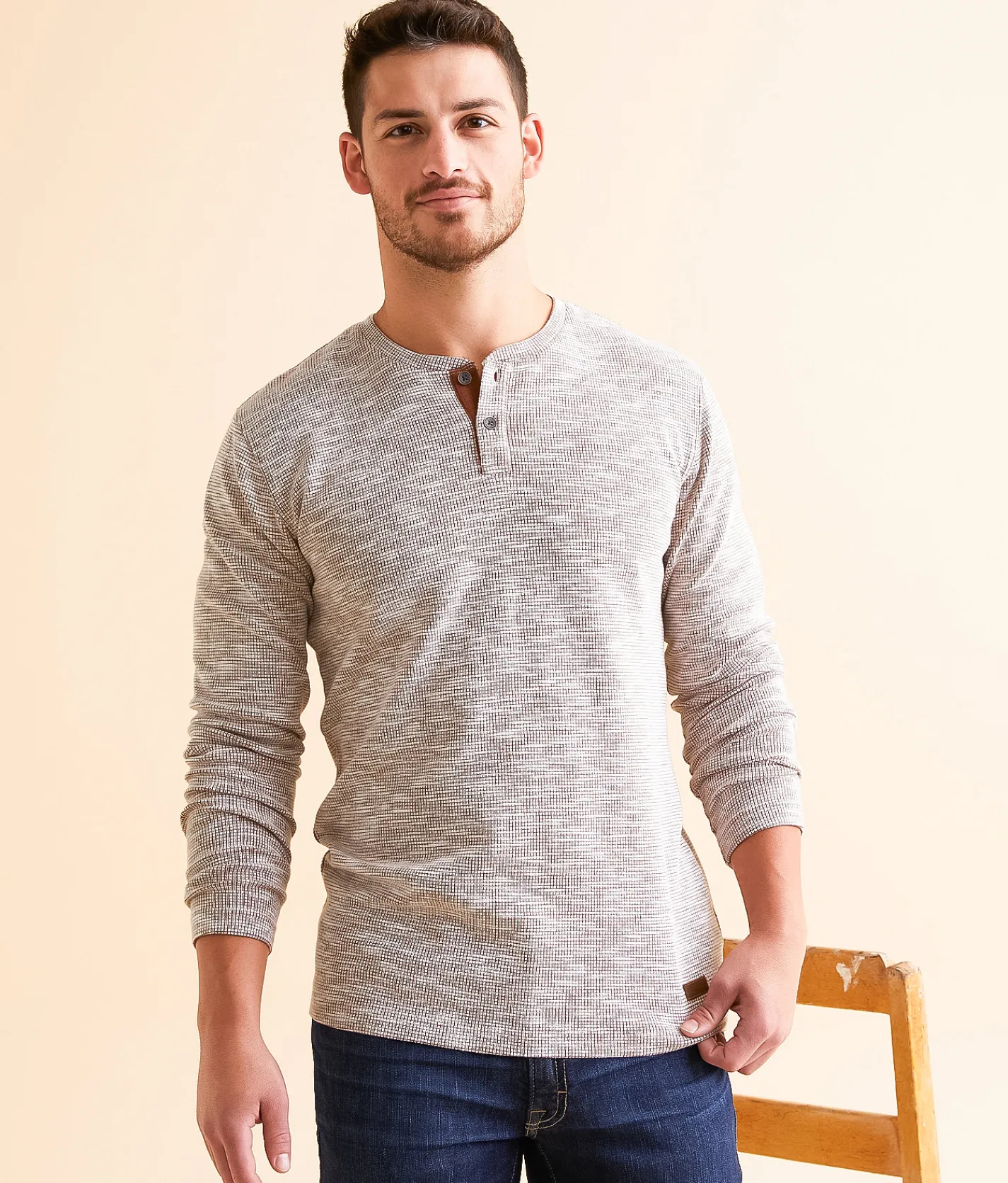 Outpost Makers Thermal Henley Brown Out New