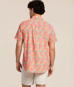 Tops | Chubbies The Rock-A-Croc Performance Stretch Shirt Coral
