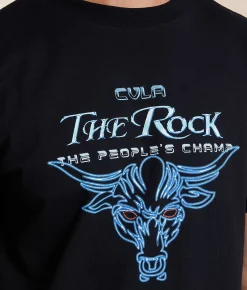 CVLA The Rock The Peoples Champ T-Shirt Black New