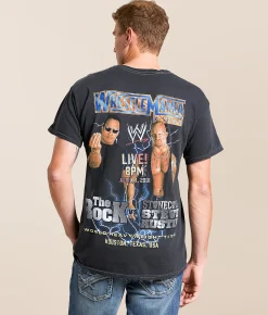 Tops|Graphic T-Shirts | Goodie Two Sleeves The Rock VS Steve Austin T-Shirt Black
