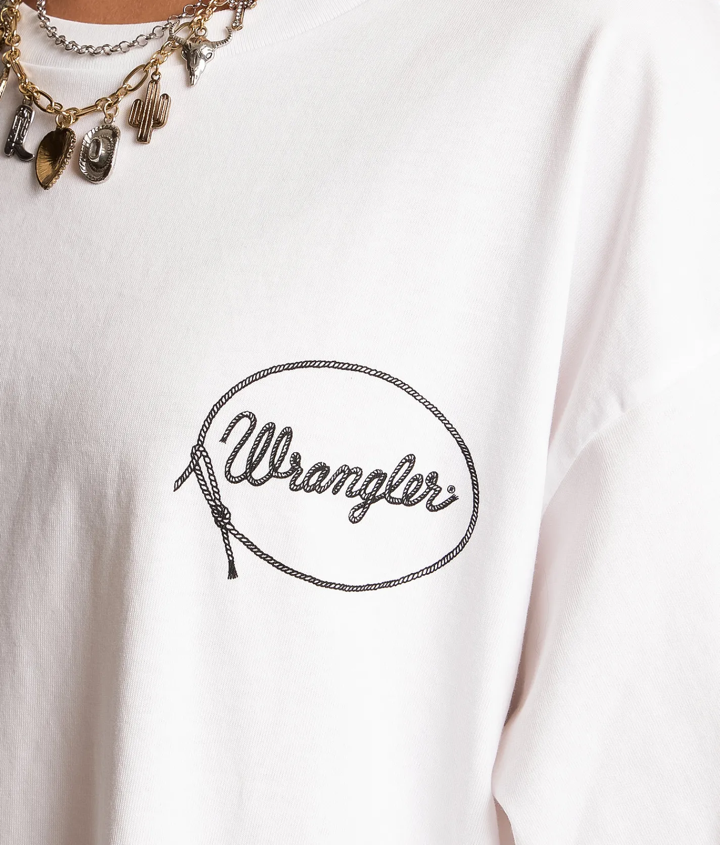 Wrangler® The Rodeo Oversized T-Shirt Bright White Outlet