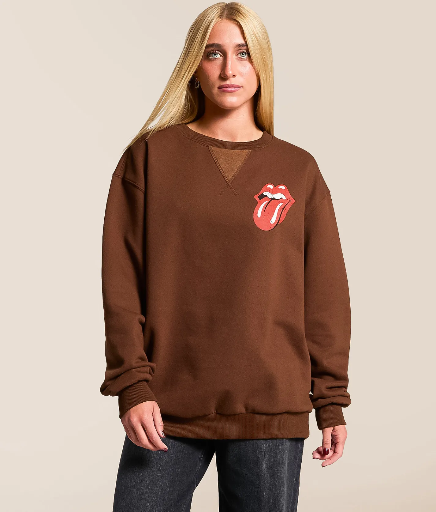 Tops | Life Clothing The Rolling Stones Band Oversized Pullover Potting Soil