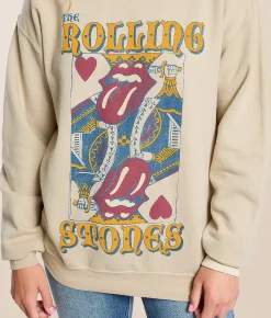 Tops | Hybrid The Rolling Stones Band Pullover Sand