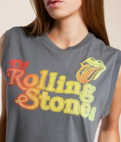 Tops | Life Clothing The Rolling Stones Band Tank Top Washed Black