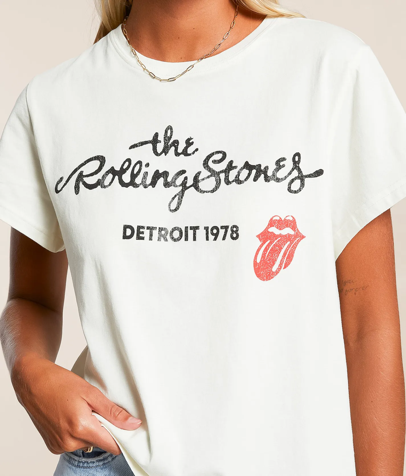 Life Clothing The Rolling Stones 1978 Band T-Shirt White