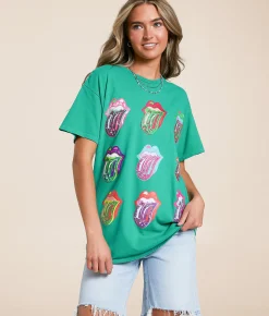 Bravado The Rolling Stones Band T-Shirt Green Spruce Hot