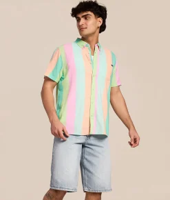 Chubbies The Seamfoam Layer Shirt Bright Green