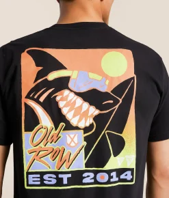 Old Row The Shark Surfer T-Shirt Black