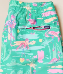 Chubbies The Single & Ready To Flamingle Stretch Swim Trunks Teal Clearance