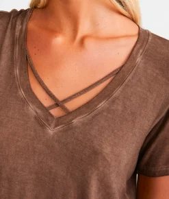 Tops | White Crow The Sleek Jersey T-Shirt Cocoa Brown