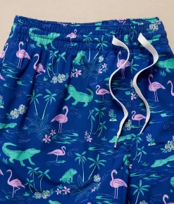 Swimwear | Chubbies The Swamp & Circumstances Stretch Swim Trunks Bright Blue