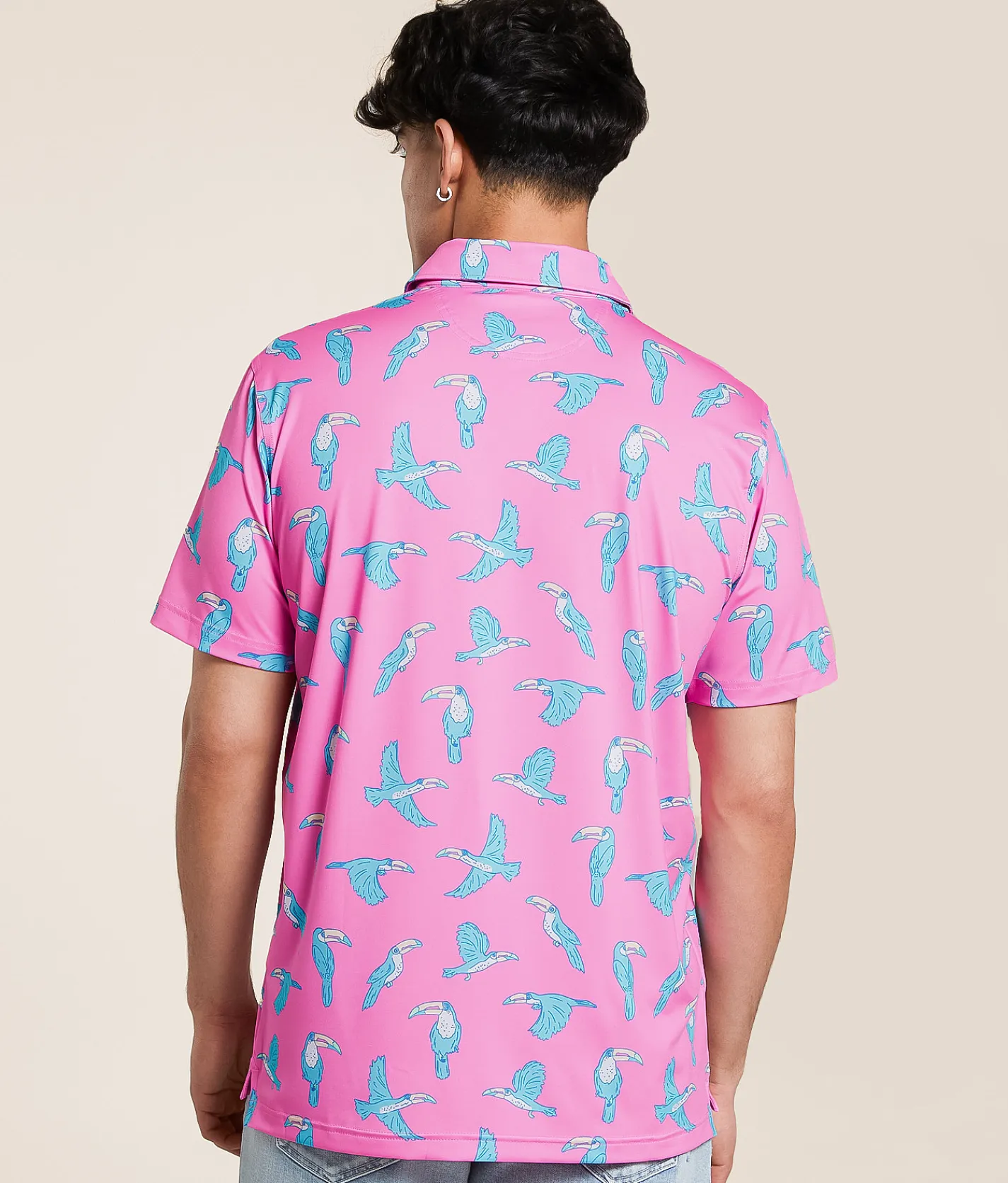 Tops | Chubbies The Toucan Do It Performance Polo Bright Pink