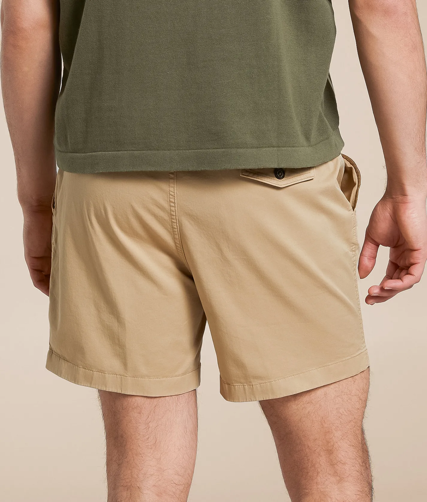 Bottoms|Shorts | Chubbies The Travertines Twill Stretch Short Medium Khaki Solid