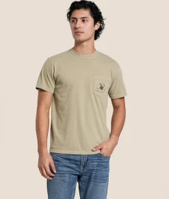 Tops|Graphic T-Shirts | Old Row The Trophy Buck T-Shirt Khaki