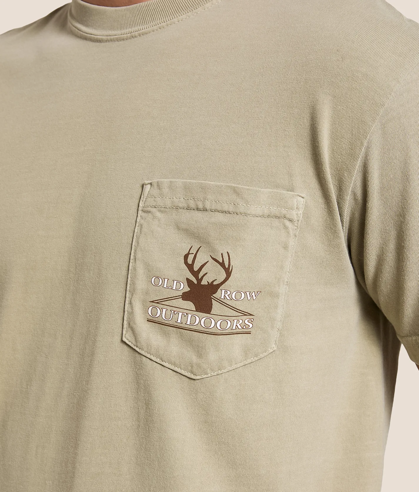 Tops|Graphic T-Shirts | Old Row The Trophy Buck T-Shirt Khaki