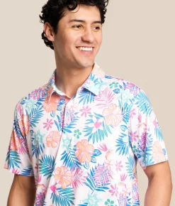 Chubbies The Tropic Like It's Hot Performance Polo Optic White Online