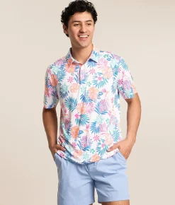 Chubbies The Tropic Like It's Hot Performance Polo Optic White Online