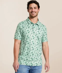 Hooey The Weekender Cowboy Golf Performance Polo Aqua Green Cowboy Golf Best