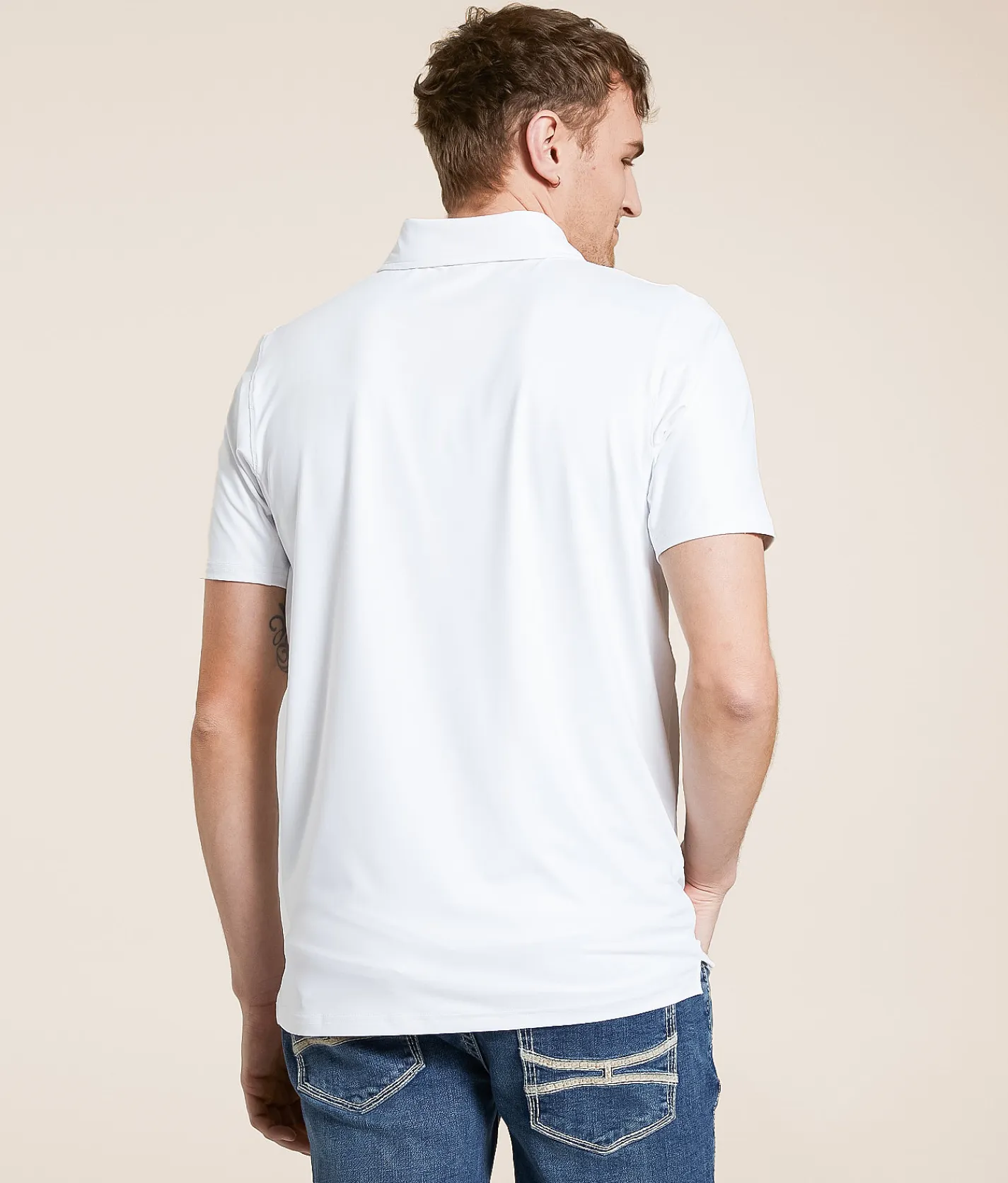 Hooey The Weekender Deboss Performance Polo White Aztec Online