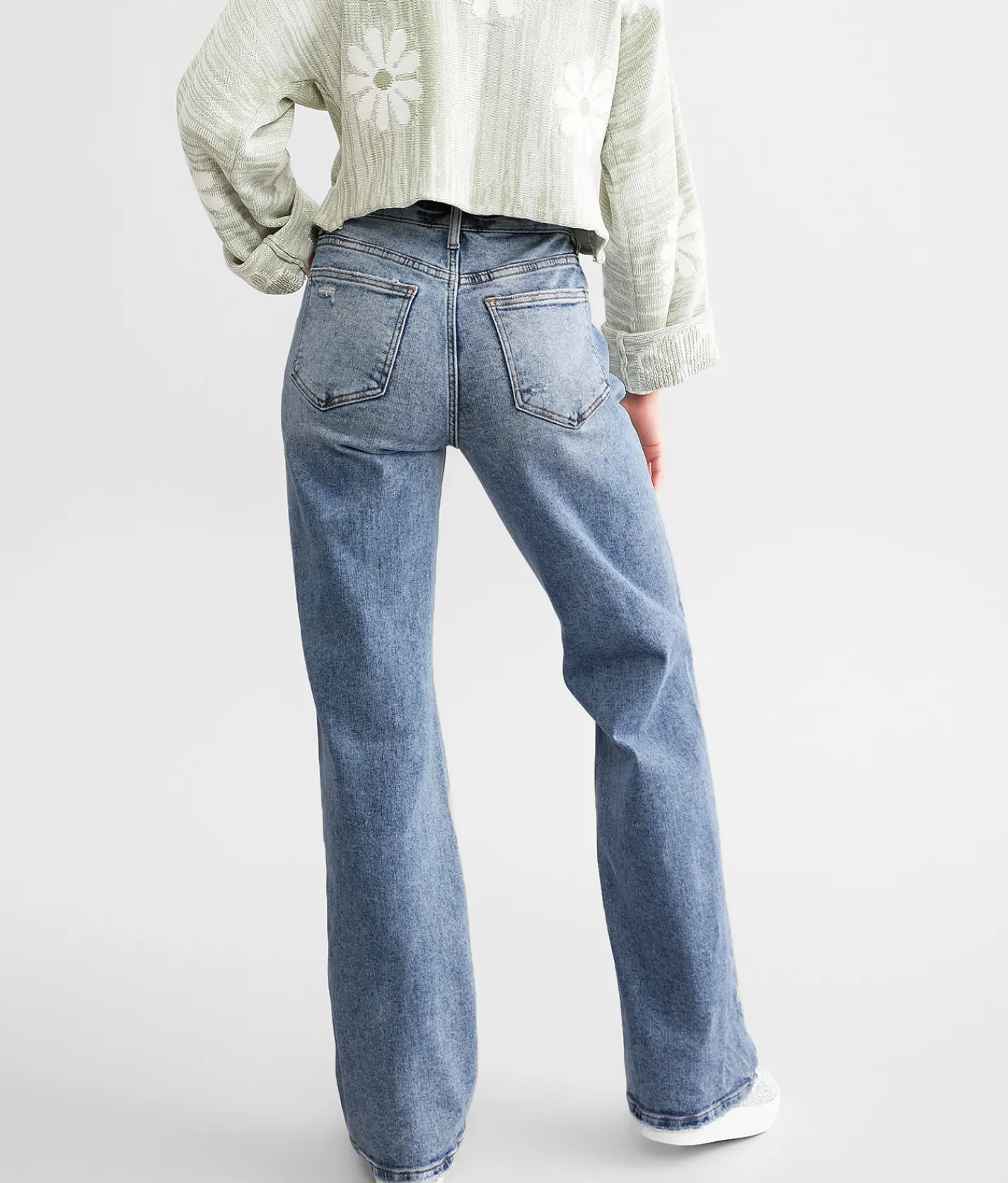 Willow & Root The Wide Leg Jean Laceflower Discount
