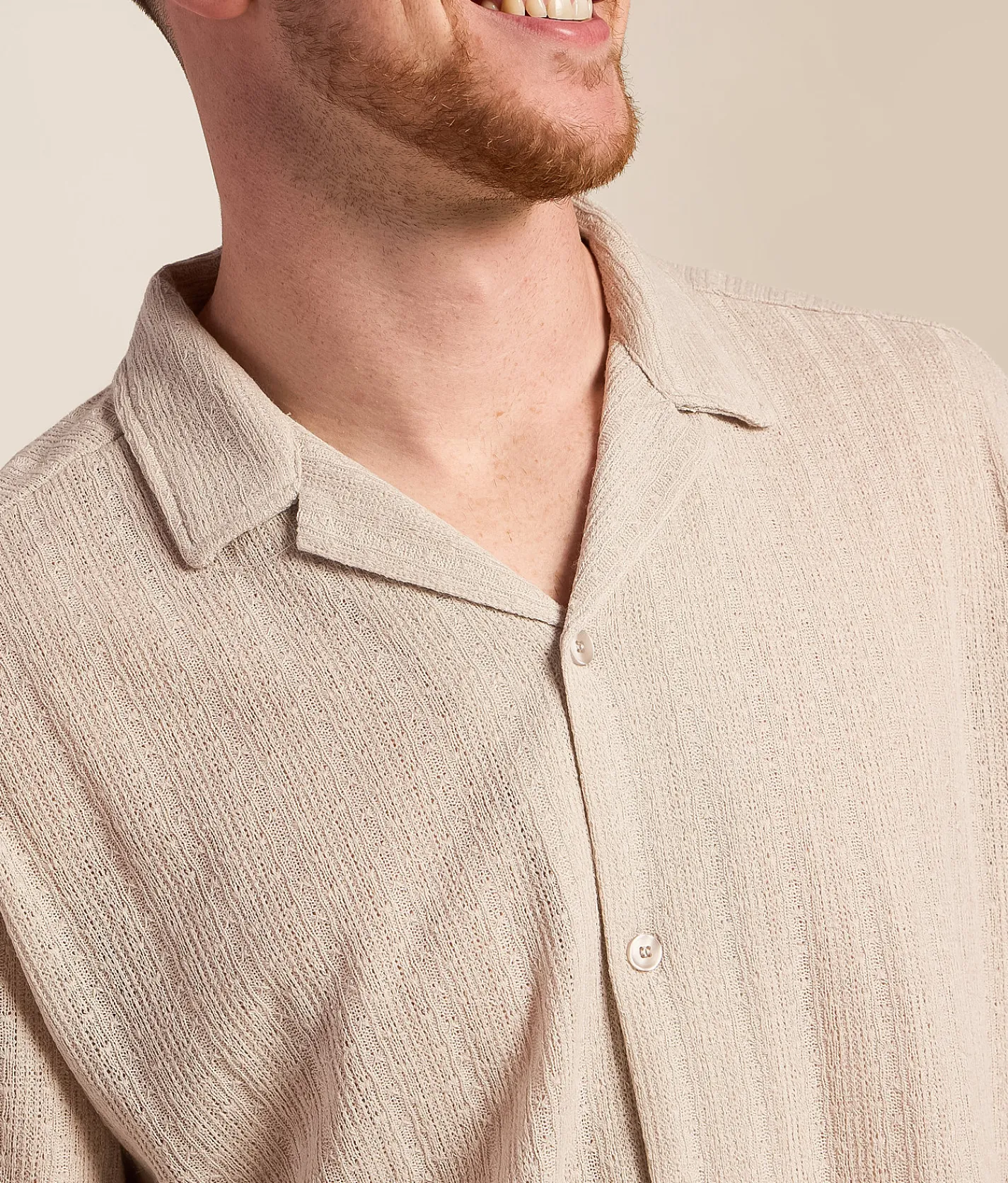 Tops | 7Diamonds Thierry Camp Shirt Light Taupe