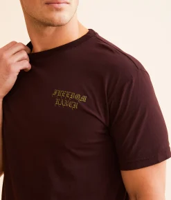 Graphic T-Shirts | Freedom Ranch Think Again T-Shirt Burgundy