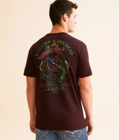 Graphic T-Shirts | Freedom Ranch Think Again T-Shirt Burgundy
