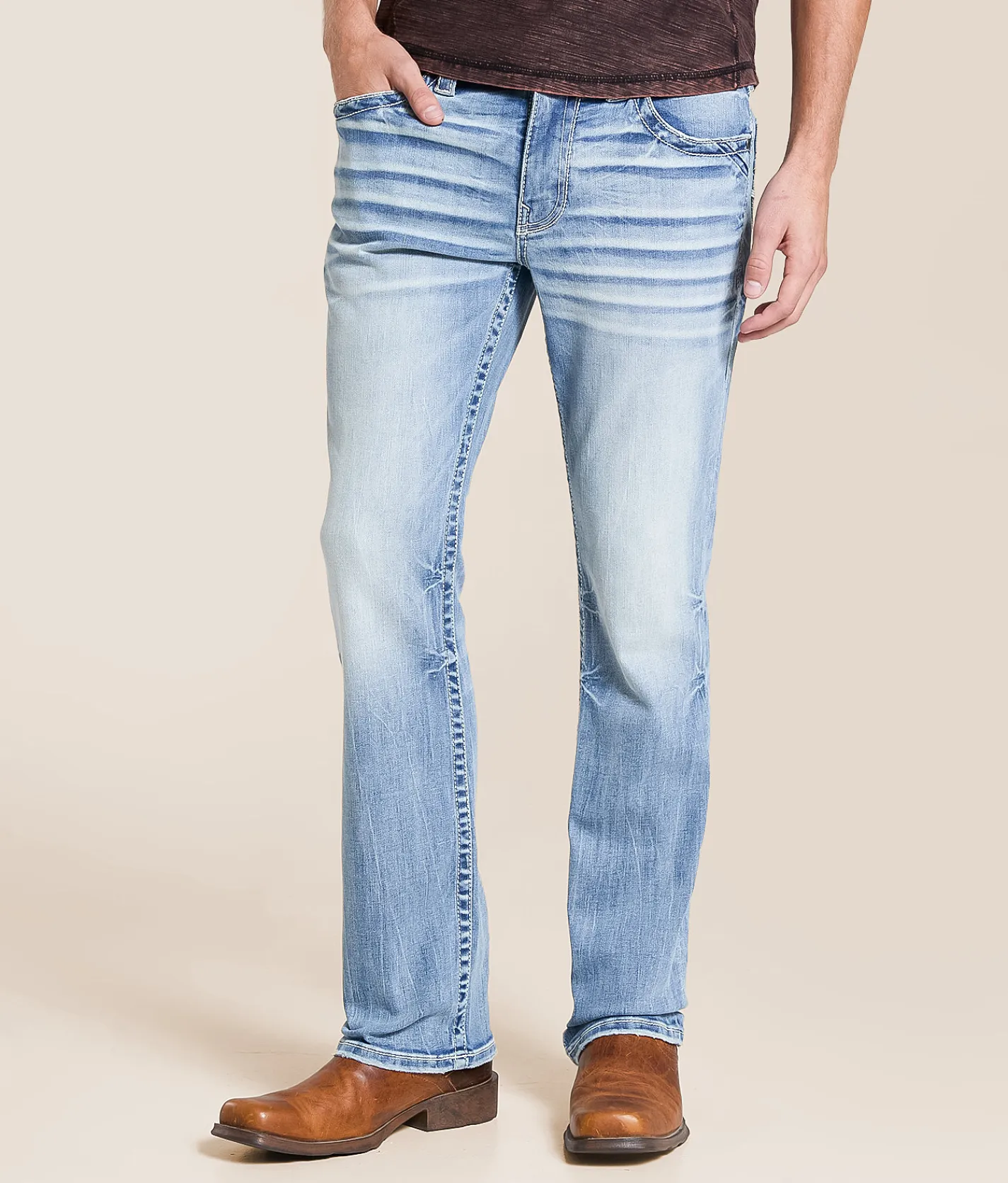 Buckle Black Three Boot Stretch Jean Avalon Best