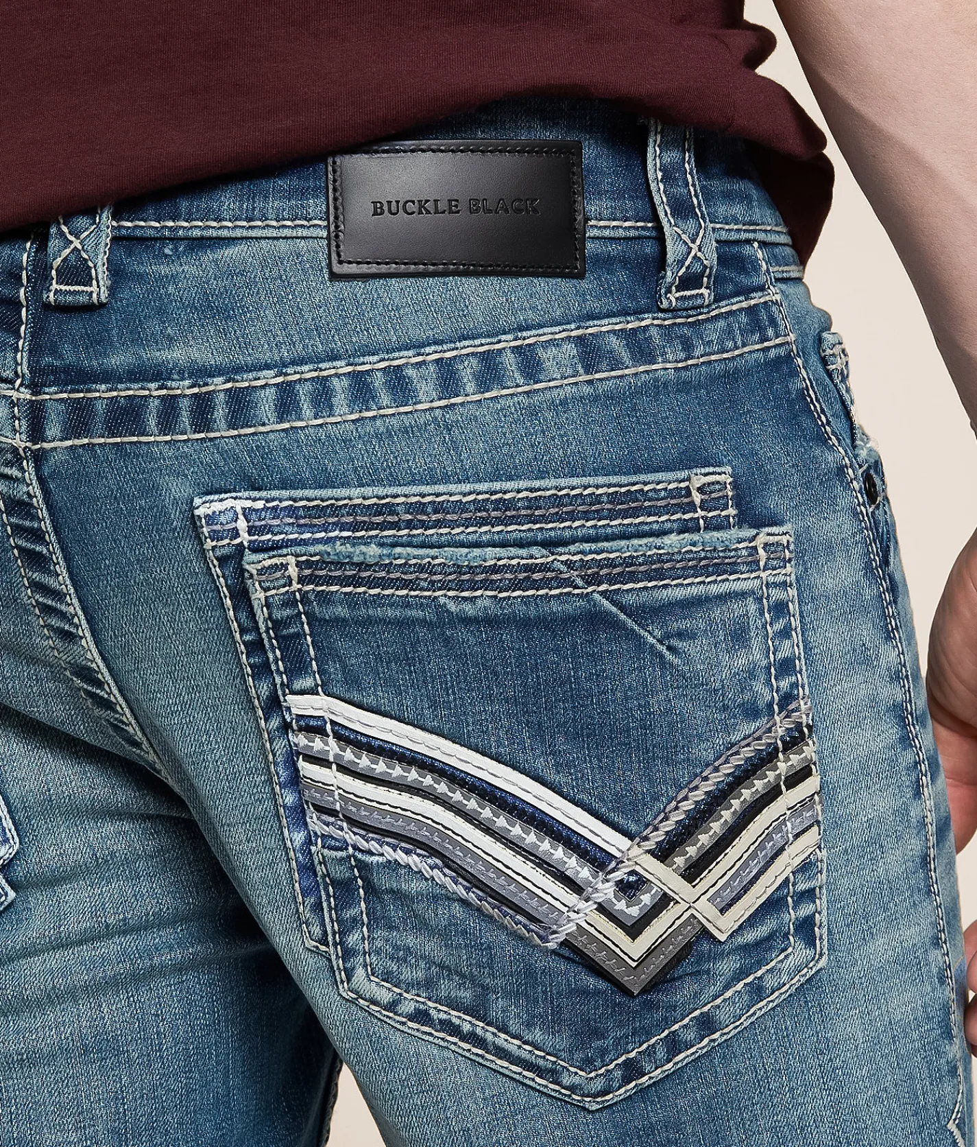 Buckle Black Three Boot Stretch Jean Wilson Best