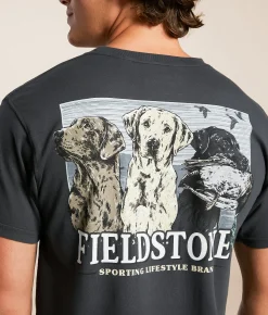 Fieldstone Three Labradors T-Shirt Pepper Discount