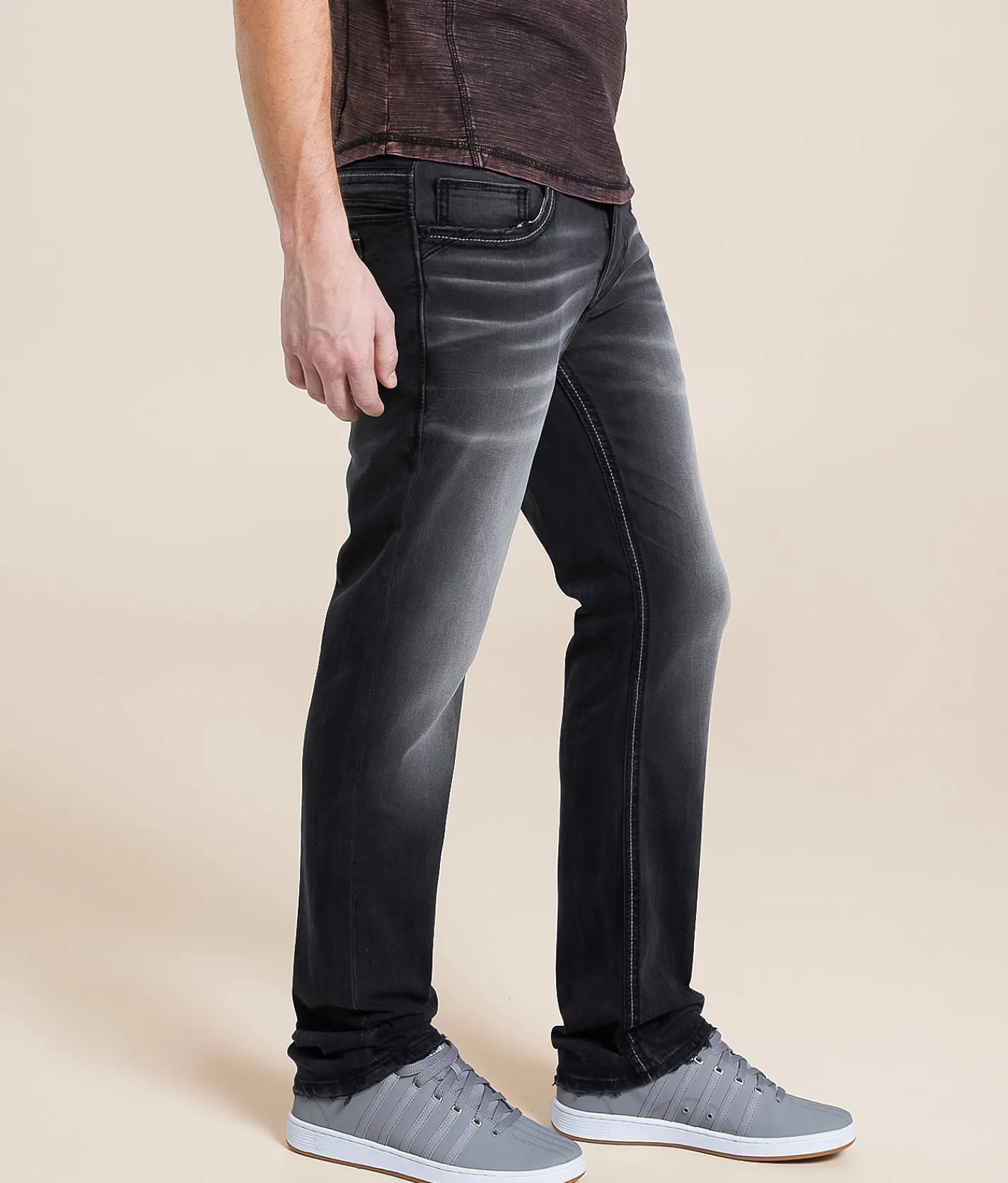 Bottoms|Jeans | Buckle Black Three Straight Stretch Jean Allyn