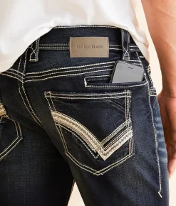 Bottoms|Jeans | Buckle Black Three Straight Stretch Jean Blue Nile