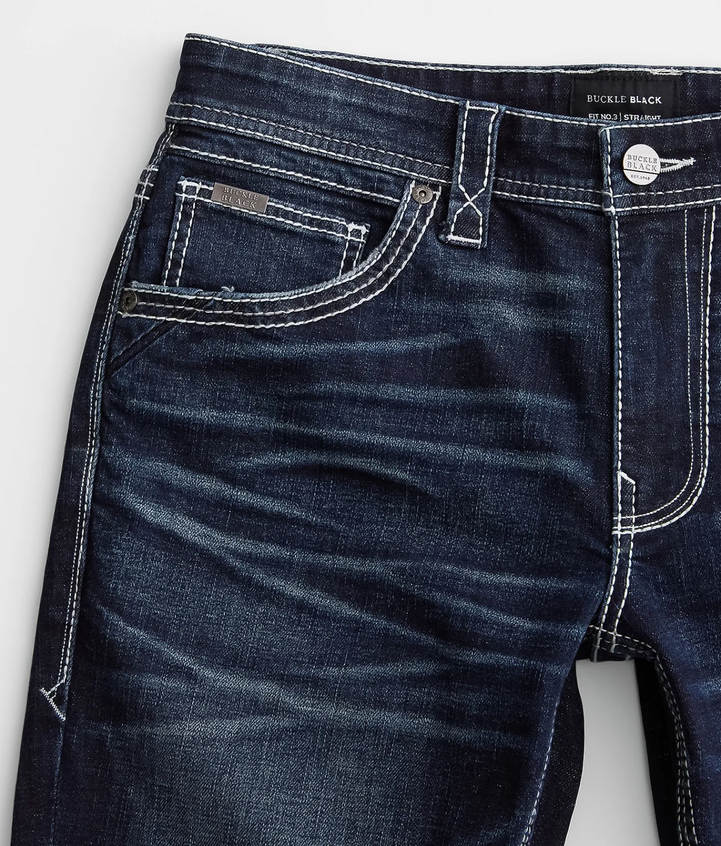 Buckle Black Three Straight Stretch Jean Meadow Outlet