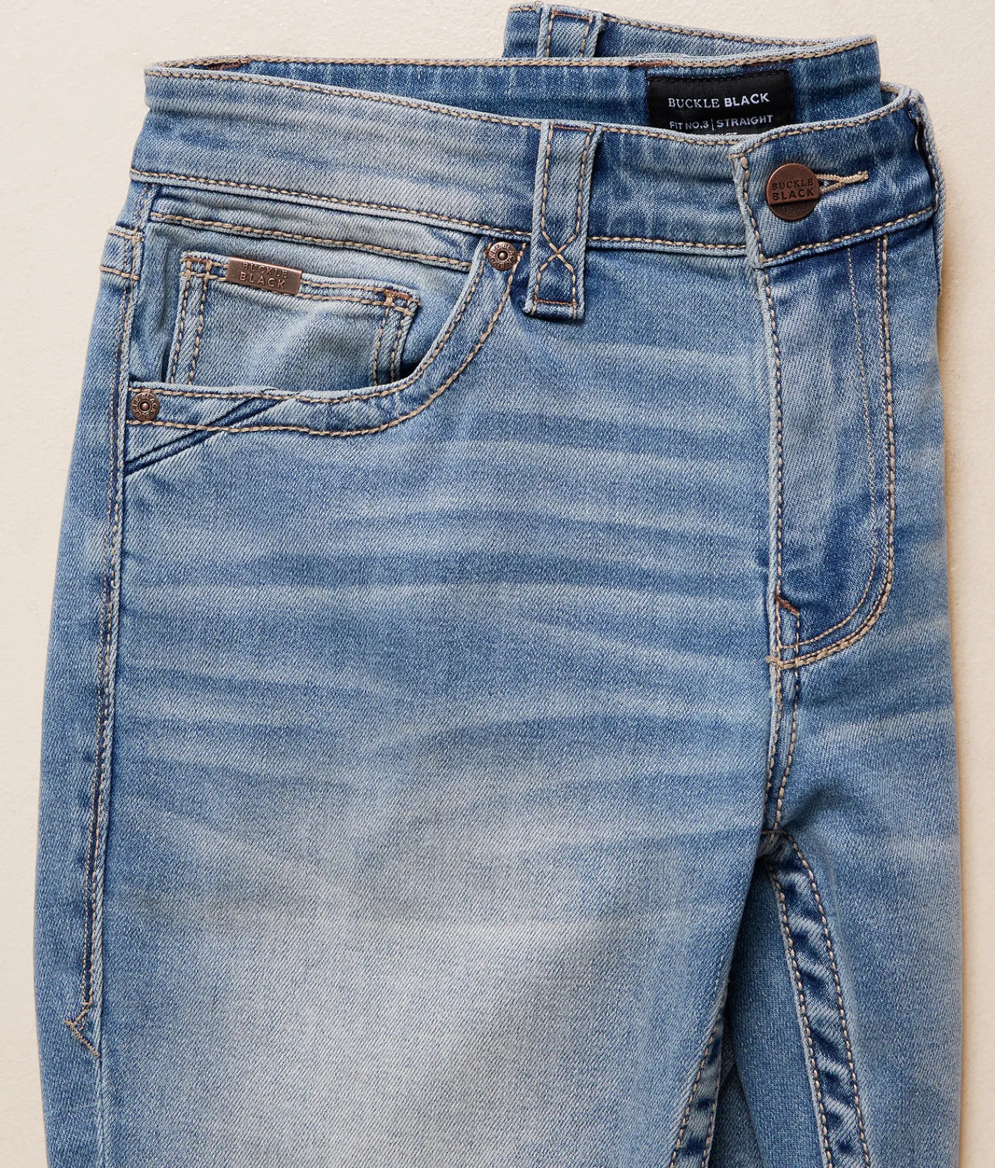 Buckle Black Three Straight Stretch Jean Barnett Clearance