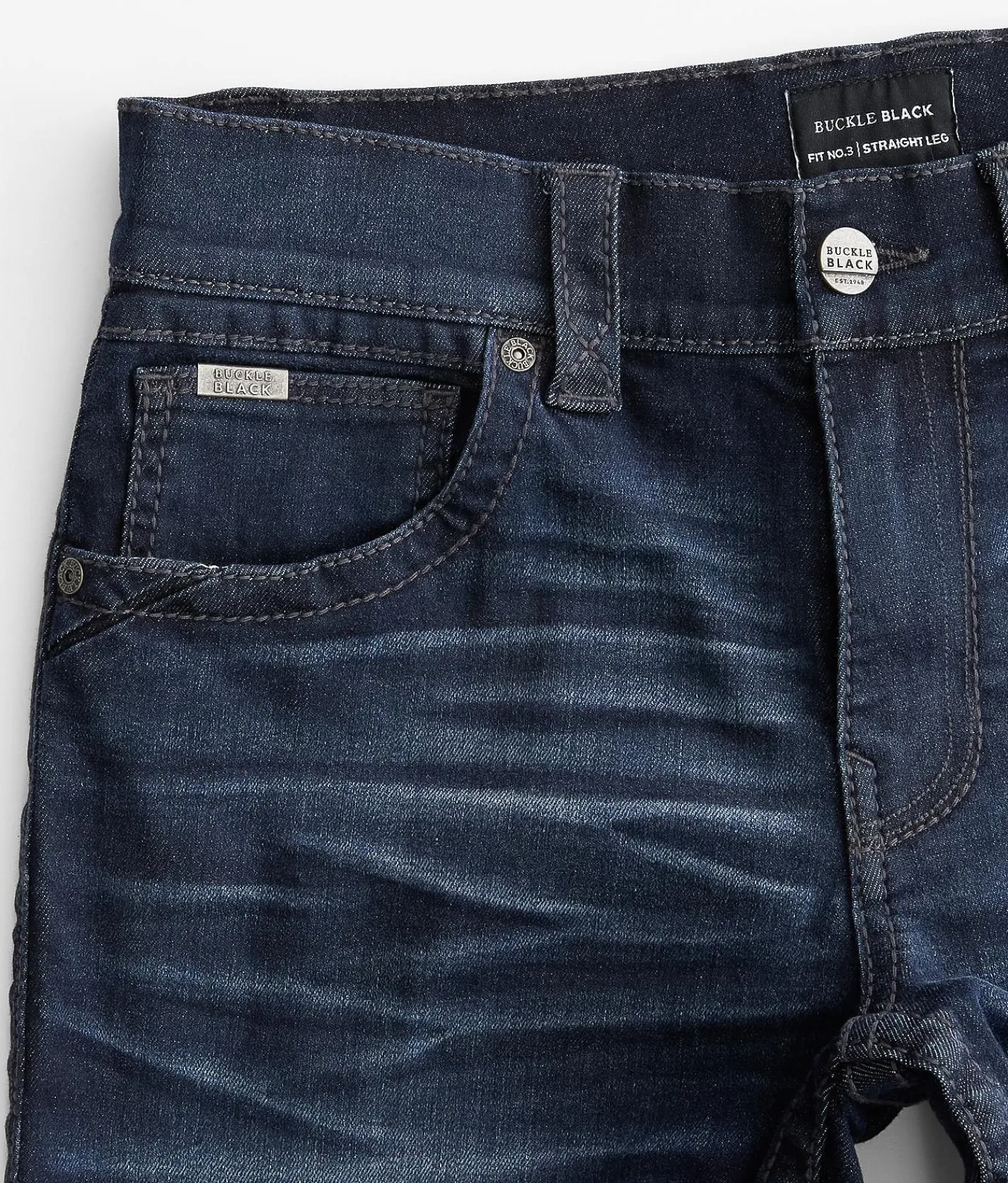 Buckle Black Three Straight Stretch Jean Corong Corong Beach Best