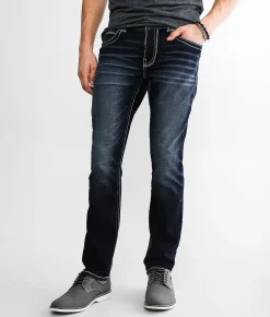 Buckle Black Three Straight Stretch Jean Beele Street Hot