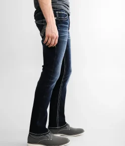 Buckle Black Three Straight Stretch Jean Beele Street Hot