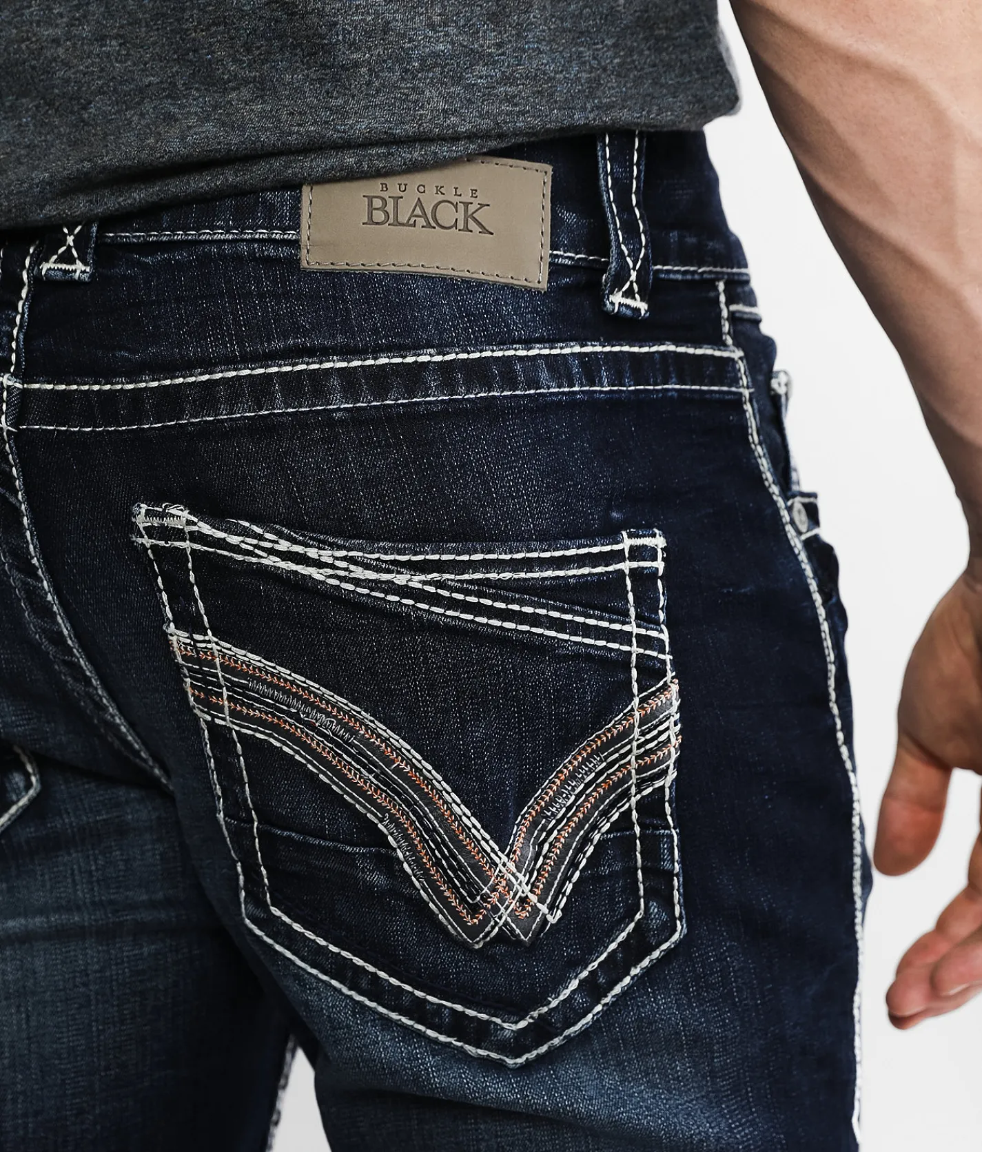 Buckle Black Three Straight Stretch Jean Beele Street Hot