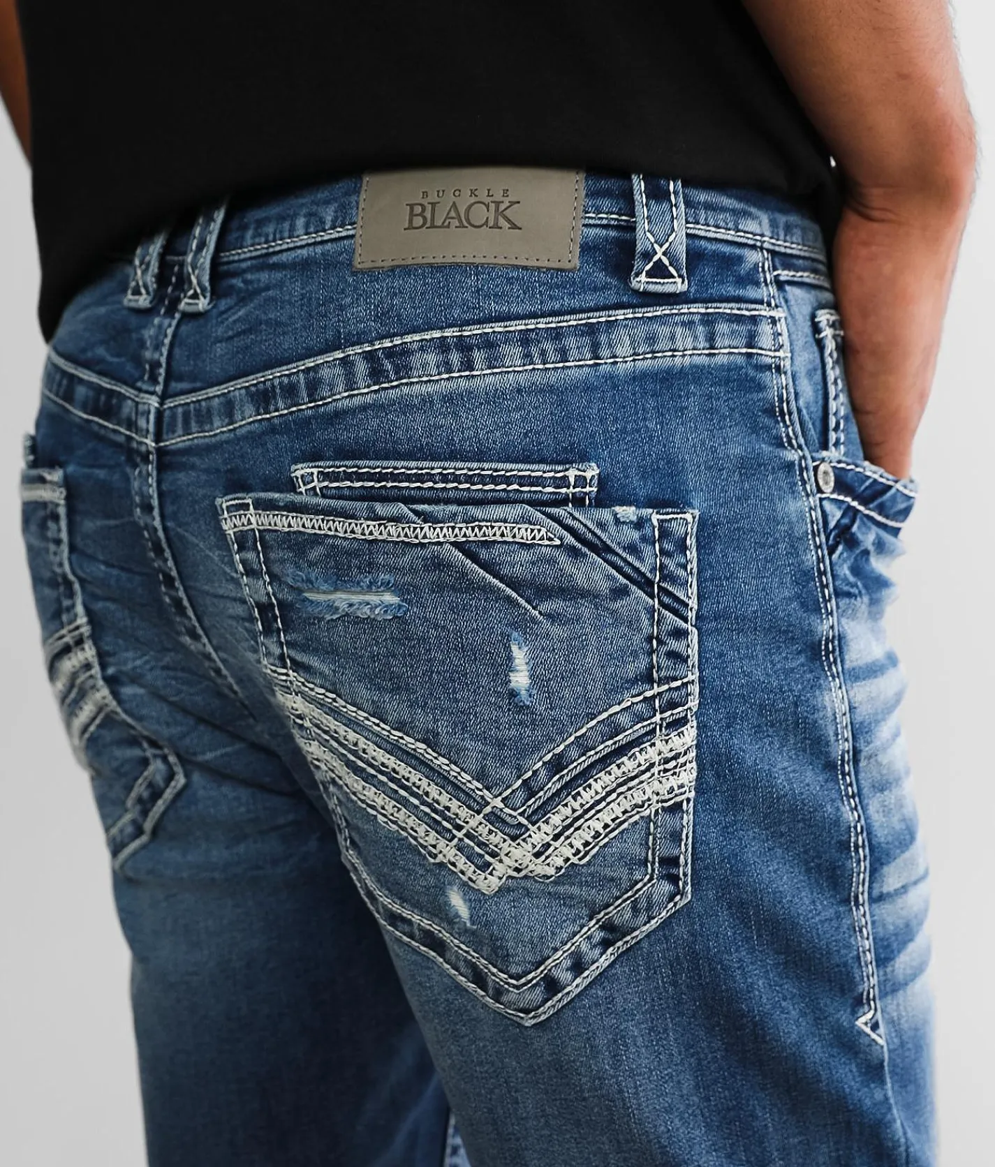 Buckle Black Three Straight Stretch Jean Chichen Itza Discount