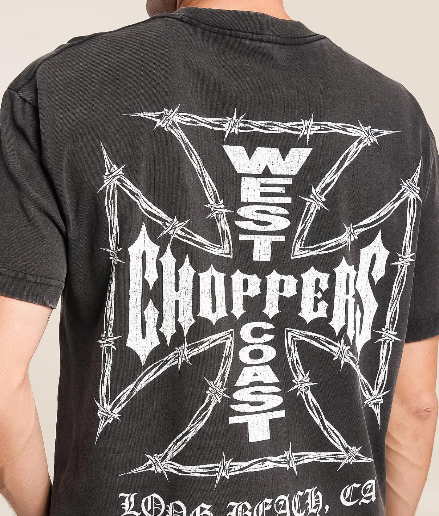 Tops|Graphic T-Shirts | ID Supply Co. Through The Wire T-Shirt Washed Black