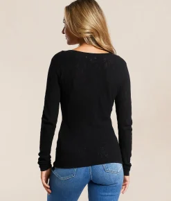 Tops | Z Supply Tibi Floral Mesh Sweater Crystal