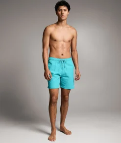 Maven Co-op Tidal Seersucker Swim Trunks Hot Red
