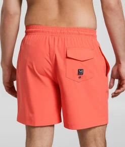 Maven Co-op Tidal Stretch Swim Trunks Bright Coral Discount