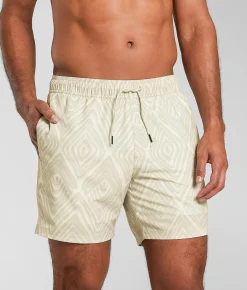 Bottoms|Swimwear | Maven Co-op Tidal Stretch Swim Trunks Cream